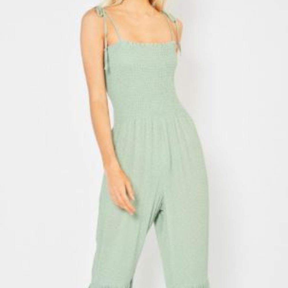 Polka dot Spaghetti Strapped Jumpsuit